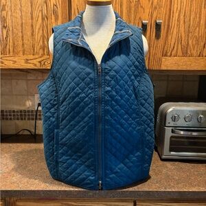 Chico's reversible Deep Blue Quilted Vest